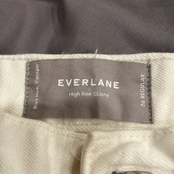 EVERLANE The High-rise Skinny Jean in Bone 26 white denim - Picture 6 of 8